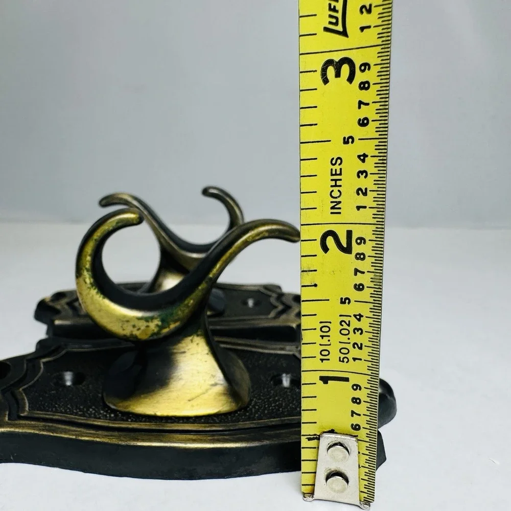 2 Vintage Brass Coat Hooks Spanish Revival Retro Victorian NA-9117-1